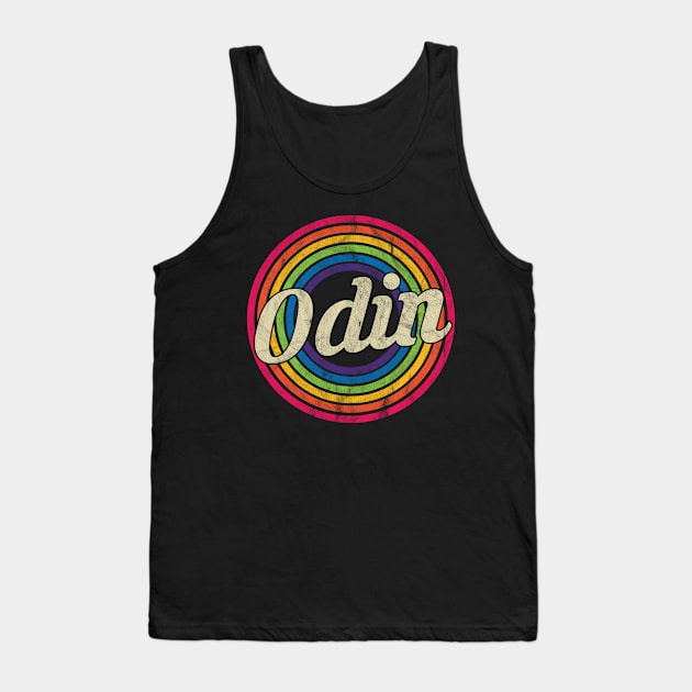 Odin - Retro Rainbow Faded-Style Tank Top by MaydenArt